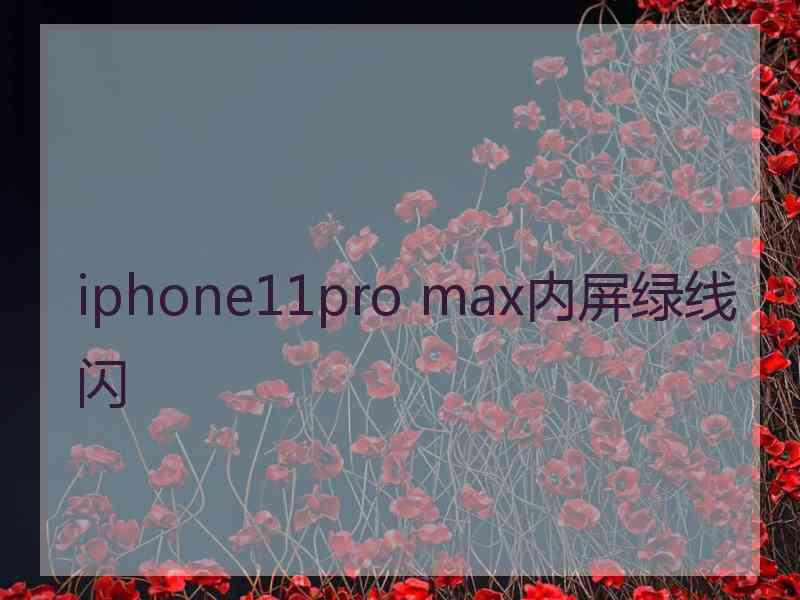 iphone11pro max内屏绿线闪