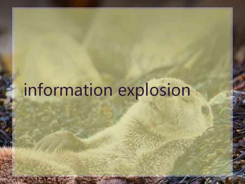 information explosion