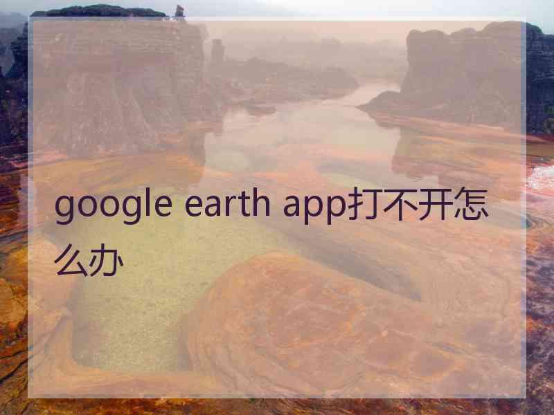 google earth app打不开怎么办