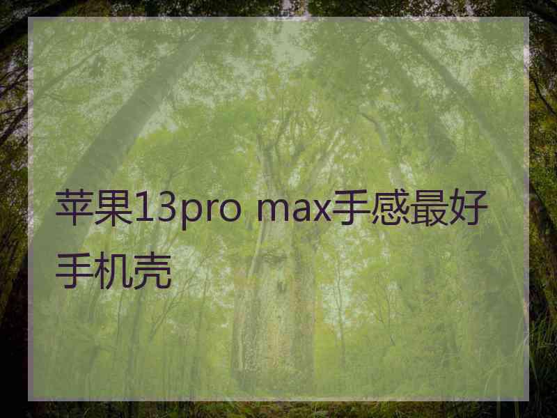 苹果13pro max手感最好手机壳