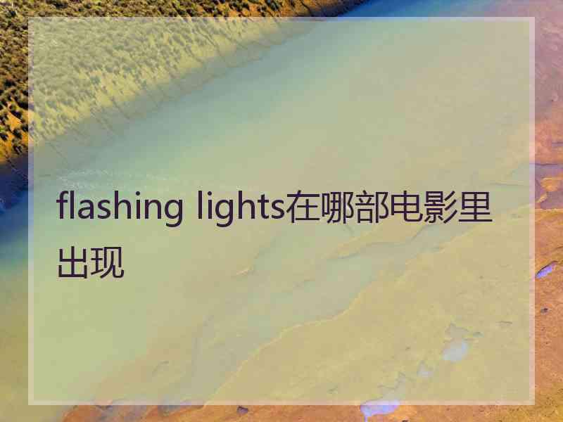 flashing lights在哪部电影里出现