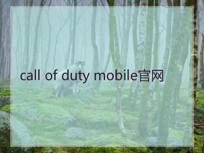 call of duty mobile官网