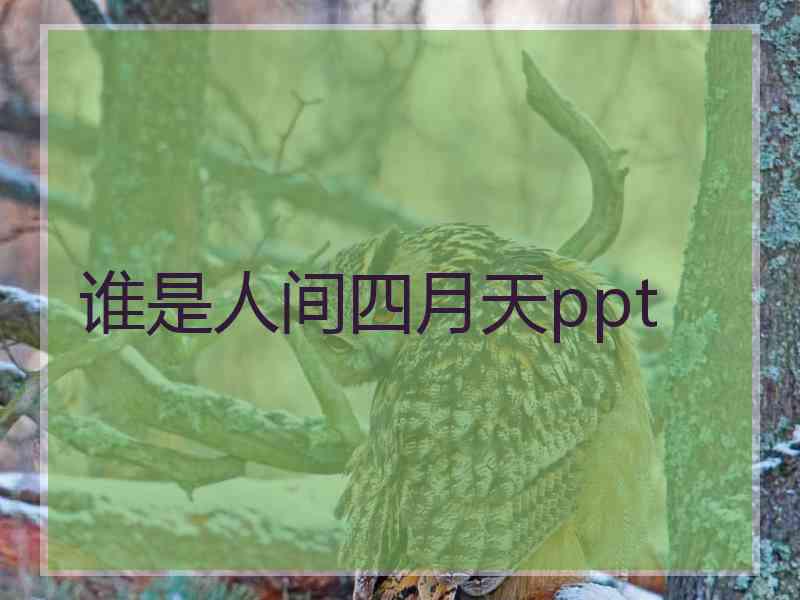 谁是人间四月天ppt