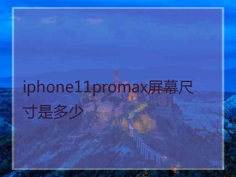 iphone11promax屏幕尺寸是多少