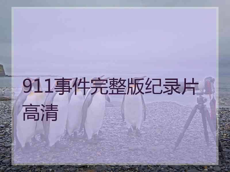 911事件完整版纪录片高清