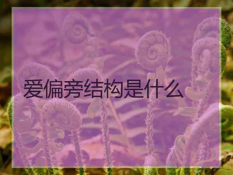 爱偏旁结构是什么