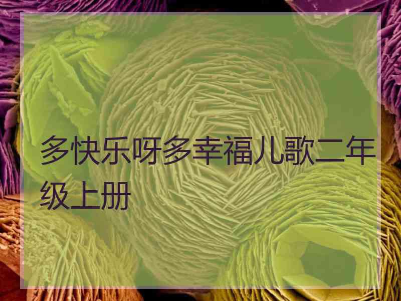 多快乐呀多幸福儿歌二年级上册