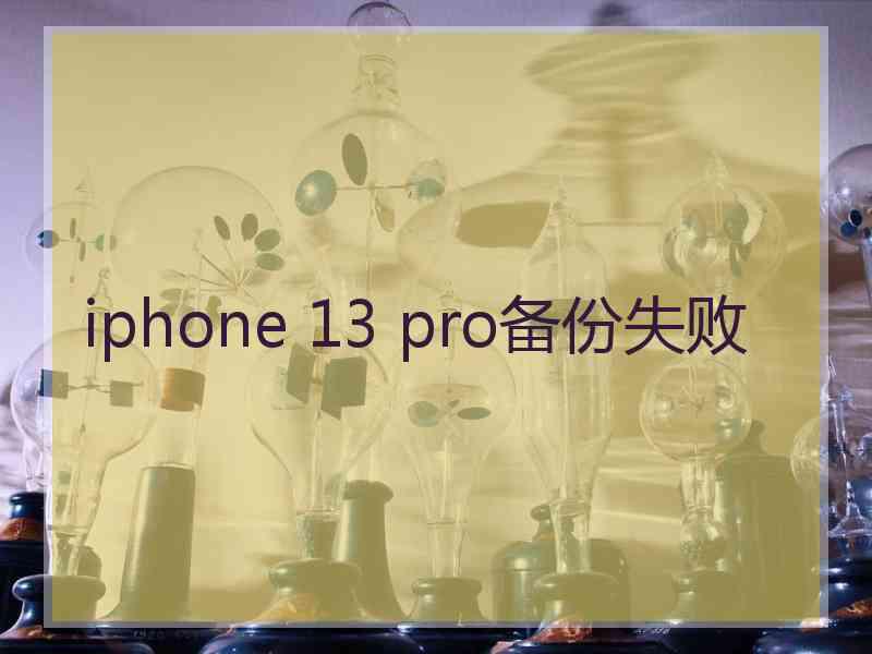 iphone 13 pro备份失败