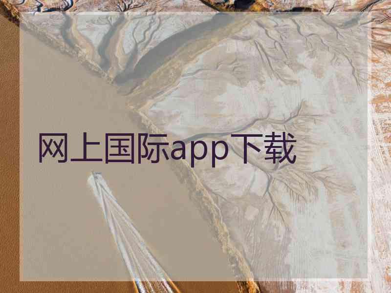 网上国际app下载