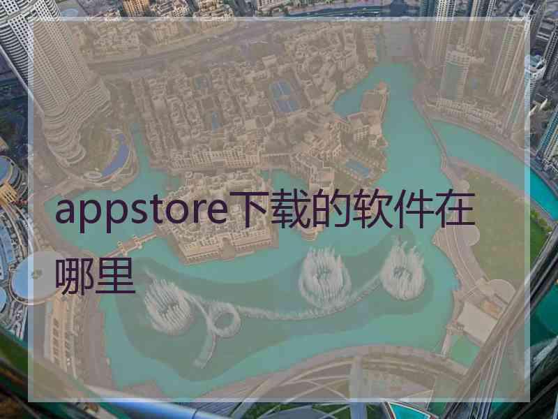 appstore下载的软件在哪里