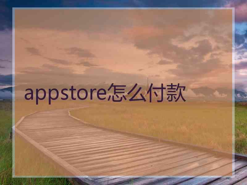 appstore怎么付款