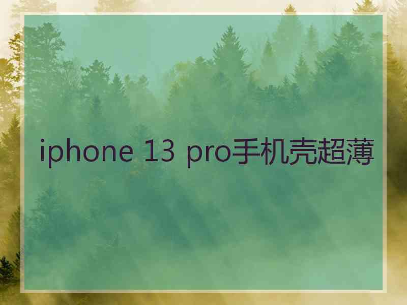 iphone 13 pro手机壳超薄