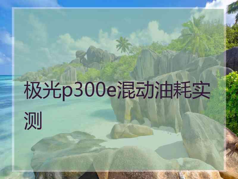 极光p300e混动油耗实测