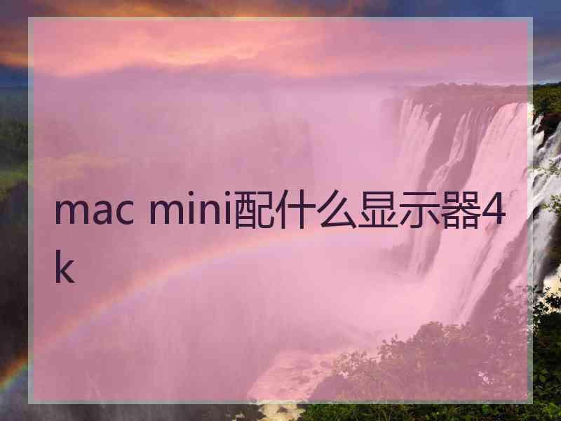 mac mini配什么显示器4k