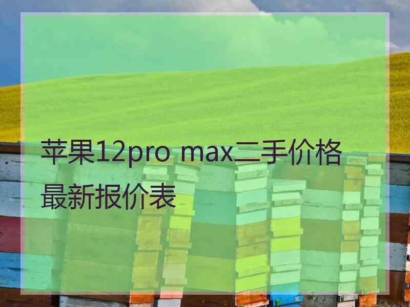 苹果12pro max二手价格最新报价表