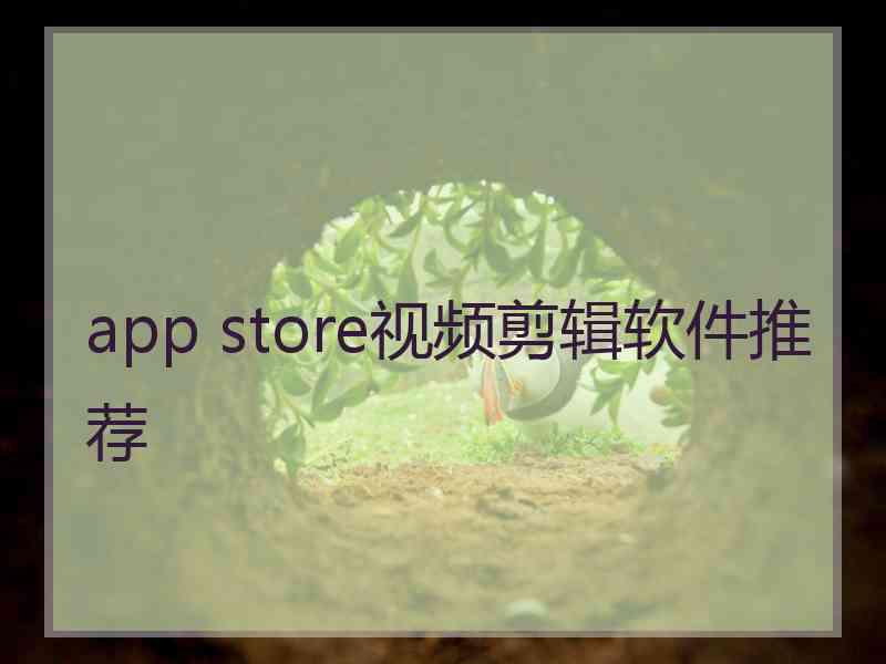 app store视频剪辑软件推荐