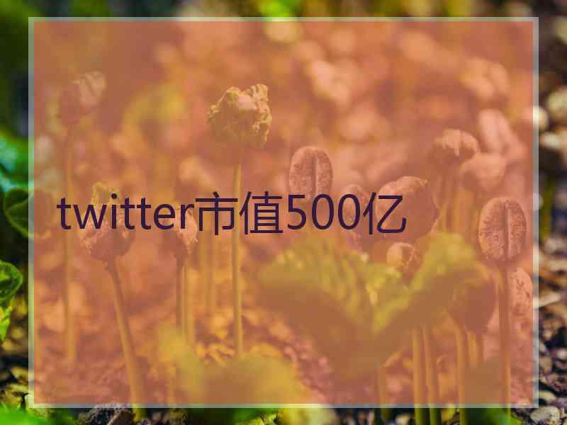 twitter市值500亿