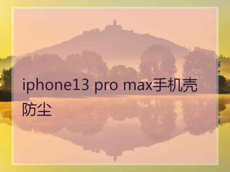 iphone13 pro max手机壳防尘