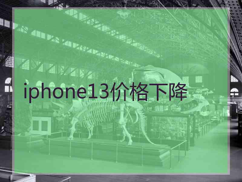 iphone13价格下降