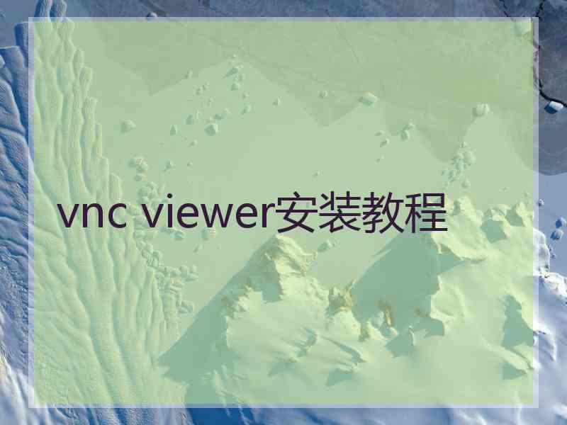 vnc viewer安装教程
