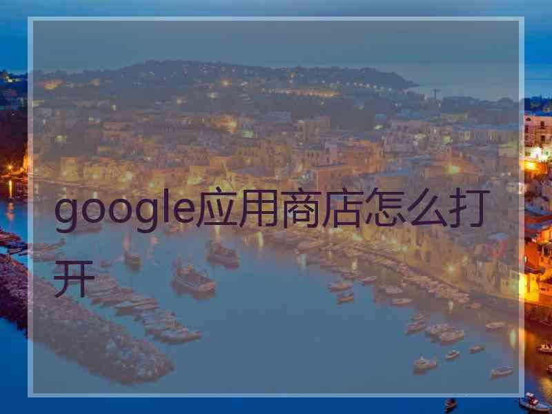 google应用商店怎么打开