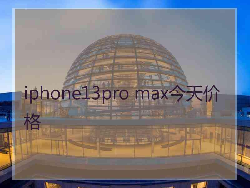 iphone13pro max今天价格