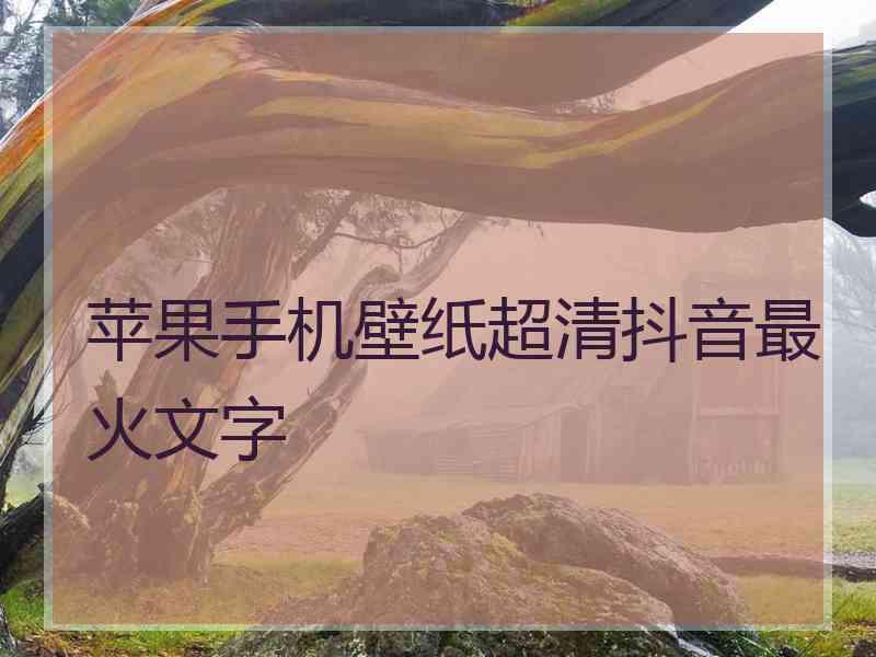 苹果手机壁纸超清抖音最火文字