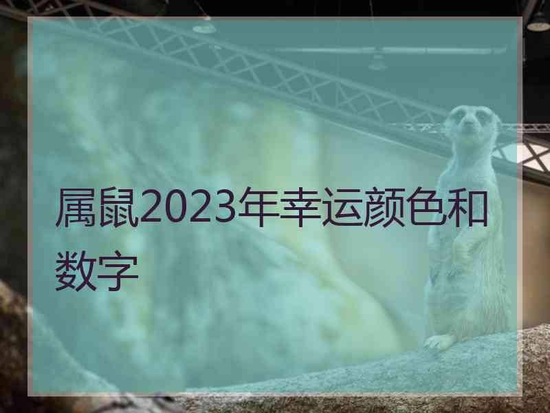 属鼠2023年幸运颜色和数字