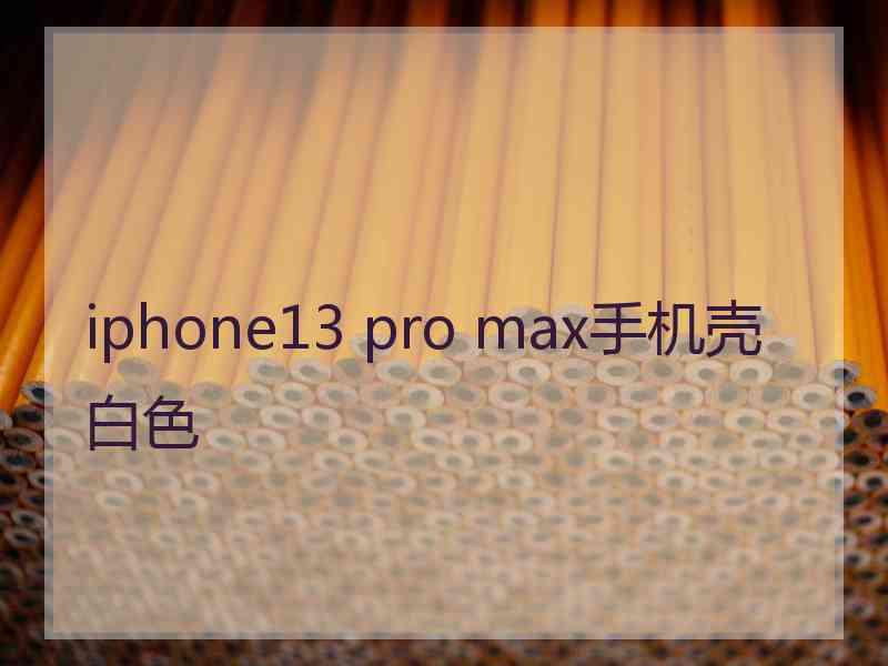 iphone13 pro max手机壳白色