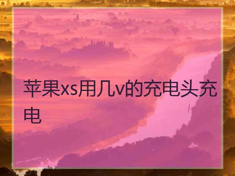 苹果xs用几v的充电头充电