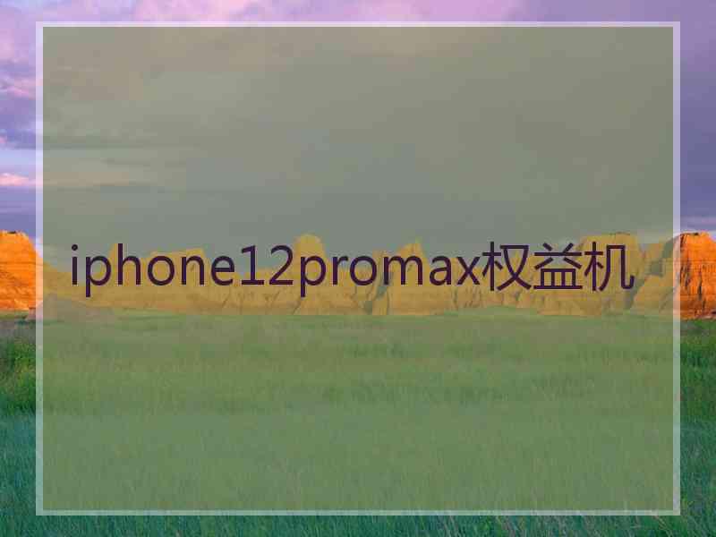 iphone12promax权益机