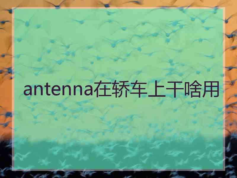 antenna在轿车上干啥用