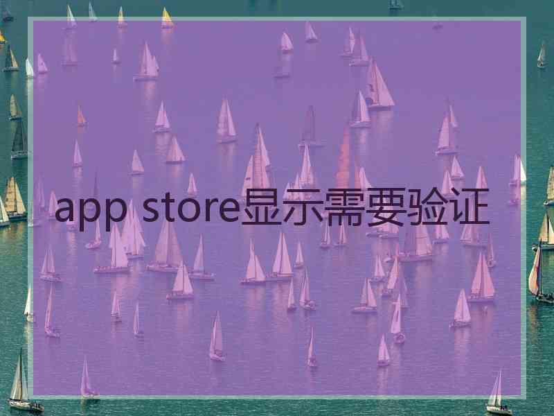 app store显示需要验证