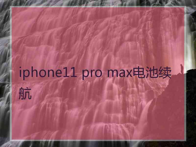 iphone11 pro max电池续航