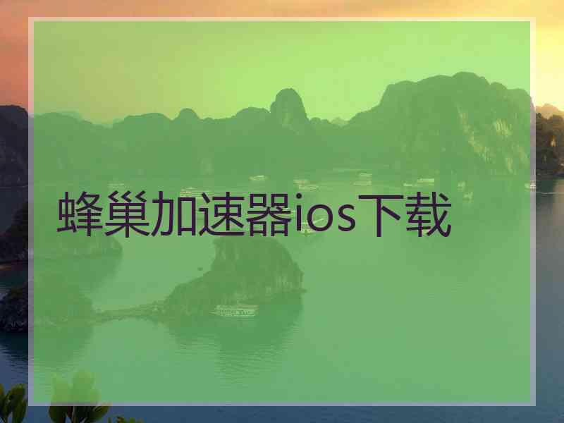 蜂巢加速器ios下载