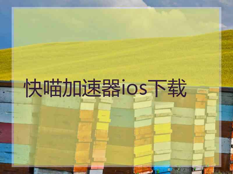 快喵加速器ios下载