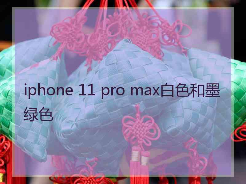 iphone 11 pro max白色和墨绿色