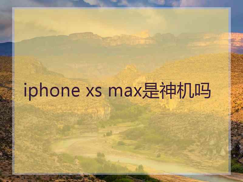 iphone xs max是神机吗