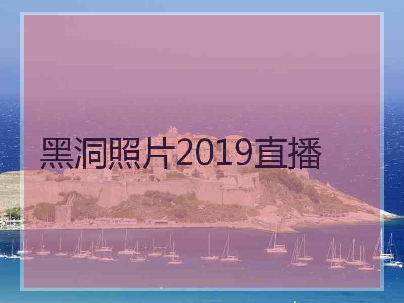 黑洞照片2019直播