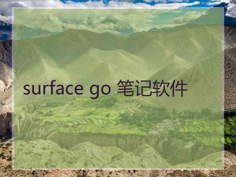 surface go 笔记软件