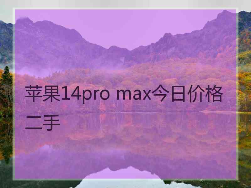 苹果14pro max今日价格二手