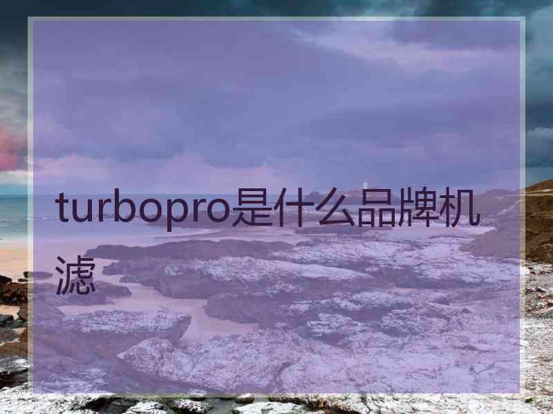 turbopro是什么品牌机滤