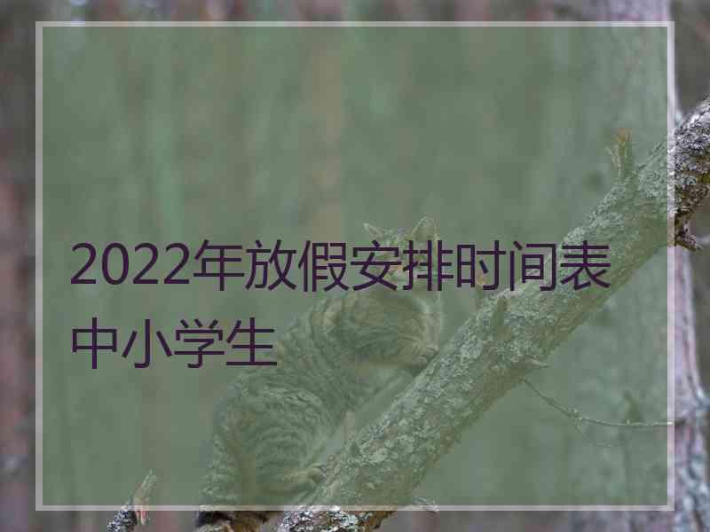 2022年放假安排时间表中小学生