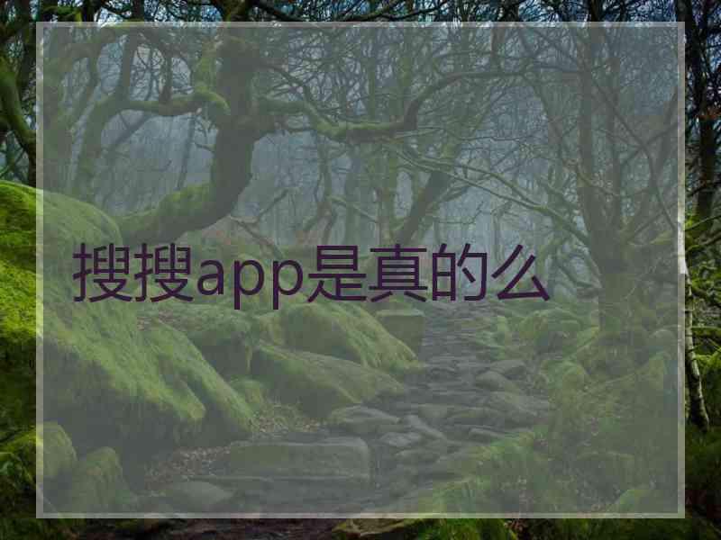 搜搜app是真的么