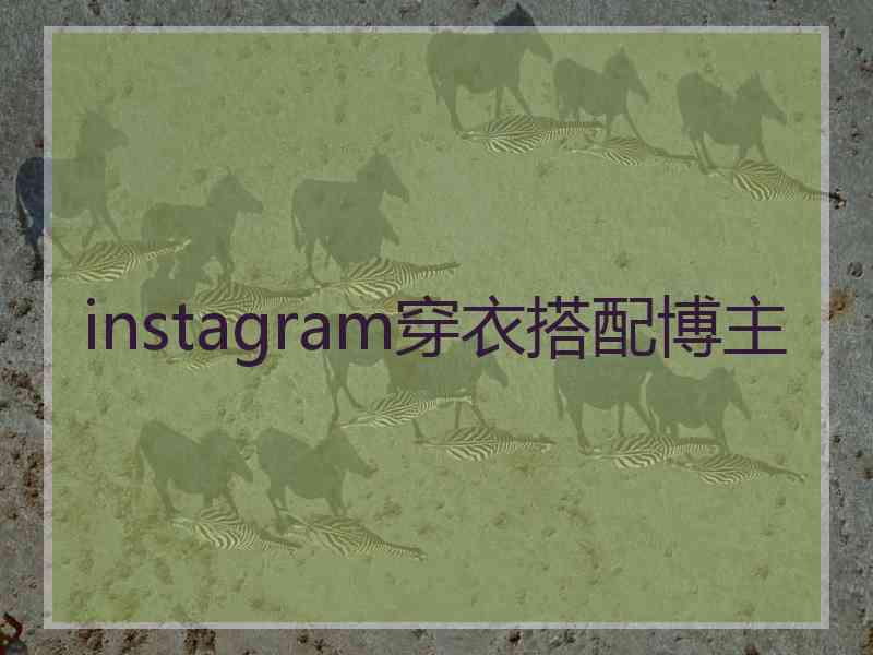 instagram穿衣搭配博主