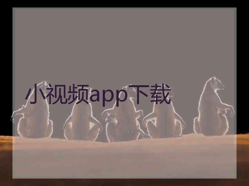 小视频app下载