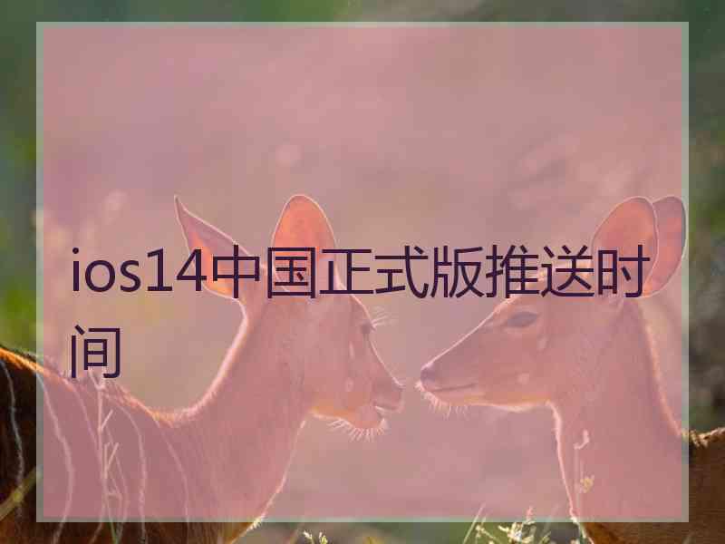 ios14中国正式版推送时间