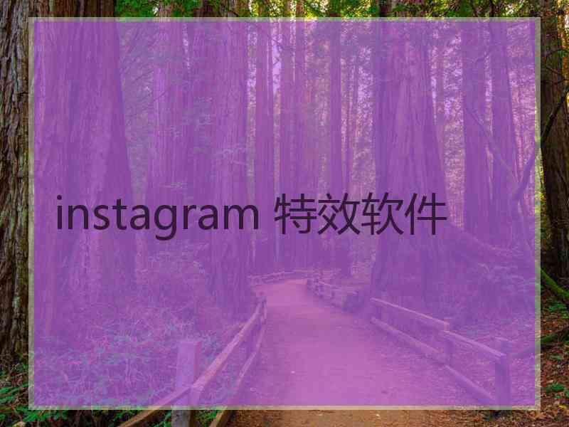 instagram 特效软件