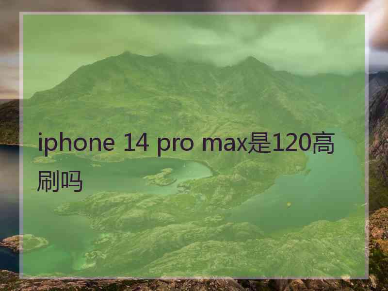 iphone 14 pro max是120高刷吗