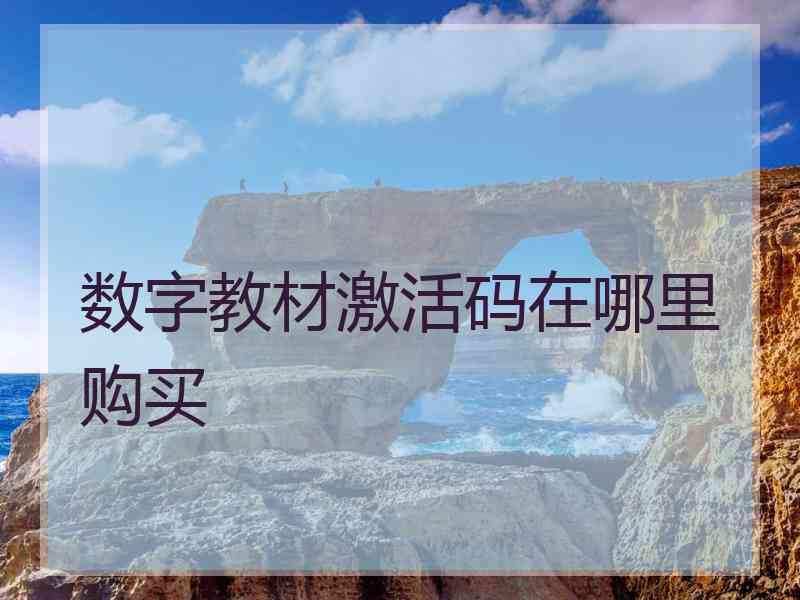 数字教材激活码在哪里购买